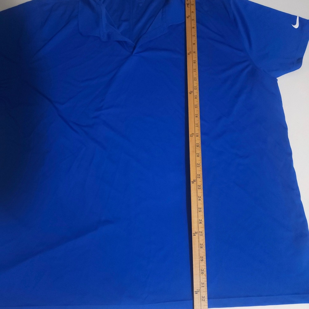 Nike Dri-FIT Mens 4XL Royal Blue Short Sleeve Golf Performance Polo Shirt - Picture 4 of 5